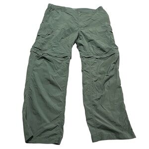 Columbia Omni-Shade Sun Green Size 40 Convertible Cargo Pants Zip Off Outdoor